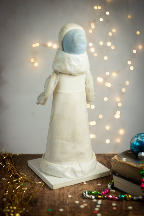 Vintage Spun Cotton Snow Maiden Figurine