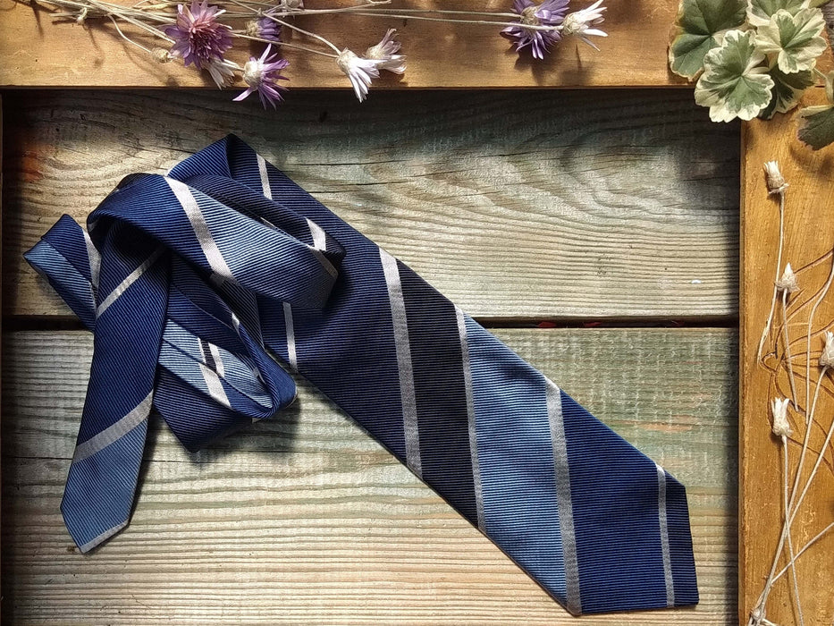 Vintage Silk Neckties - Classic Striped Ties | Italian Made Formal Necktie Set