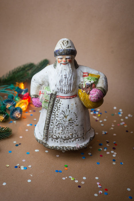 Vintage Papier Mache Santa Claus, Rare Father Frost