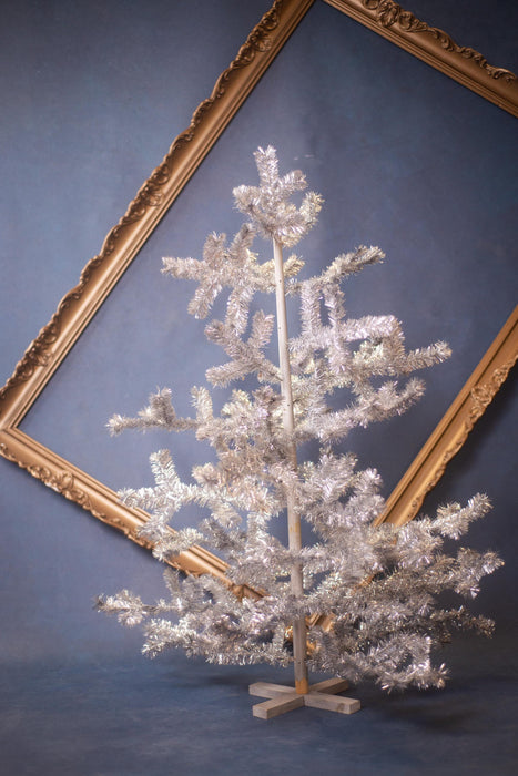Vintage Aluminum Christmas Tree | 117 cm (46.06 in) Retro Silver Tabletop XL