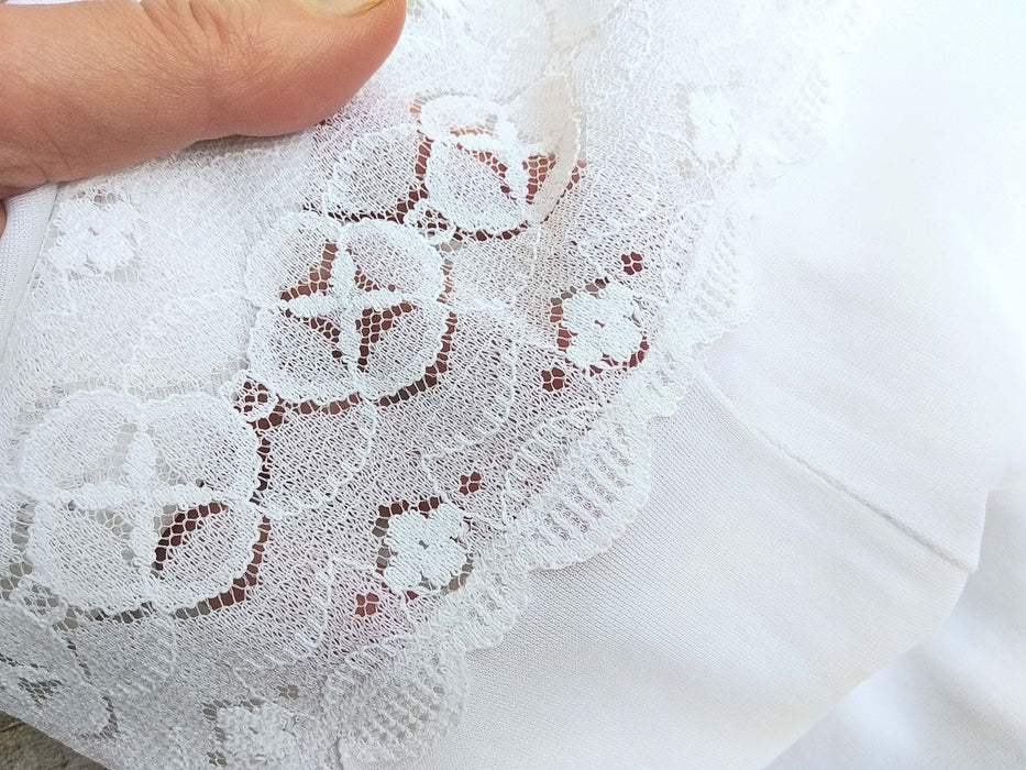 Vintage Slip Dress - Sheer Jersey Lace Nightgown | Romantic Boudoir Underwear