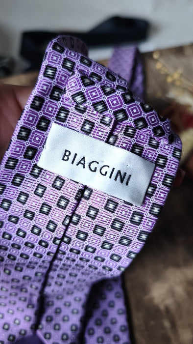 Vintage Silk Designer Ties Crochet & Biaggini, Paisley Geometric Neckties, Mens Formal Accessories
