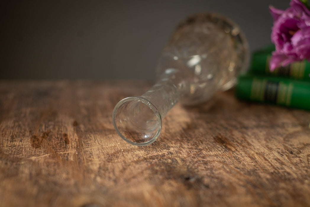 Vintage Cut Crystal Decanter – Glass Barware Bottle