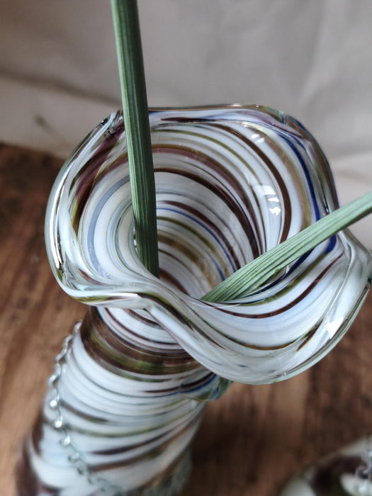 Murano Glass Vase - Decorative Glass Vase | Colorful Home Styling, Retro Sculpture