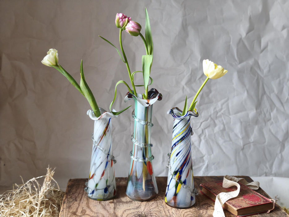 Murano Glass Vase - Decorative Glass Vase | Colorful Home Styling, Retro Sculpture