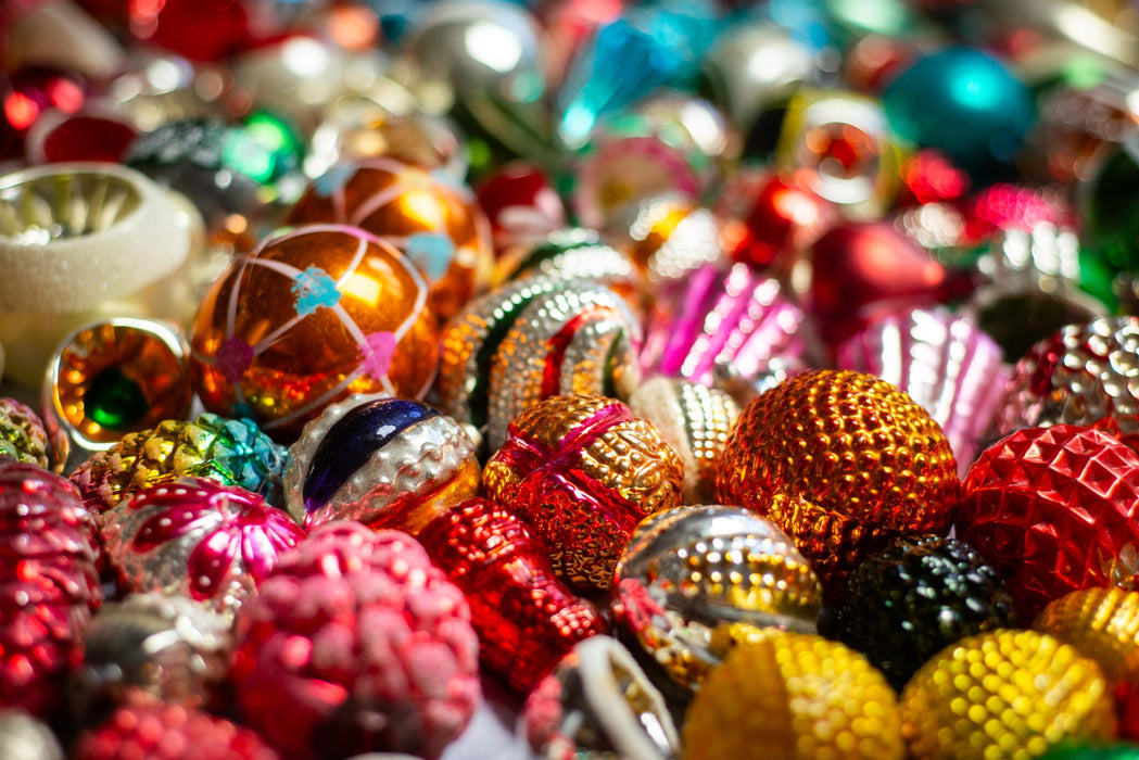 Vintage Christmas Ornaments – GDR Thin Glass Baubles and Lanterns