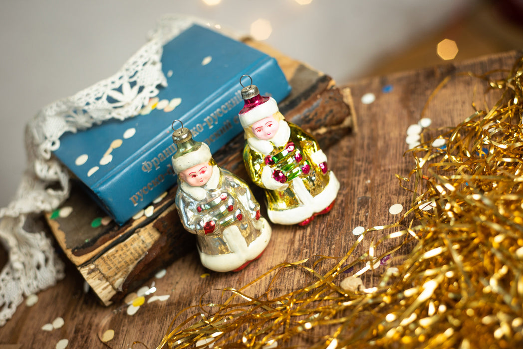 Vintage Snegurochka Glass Ornament - 1950s European Snow