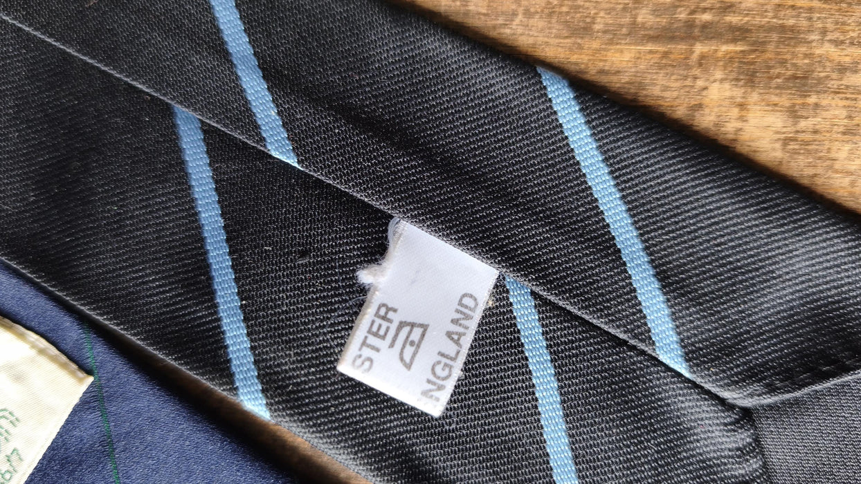 Vintage Designer Necktie, Interlogo London or Sterling England, Striped Retro Mens Tie