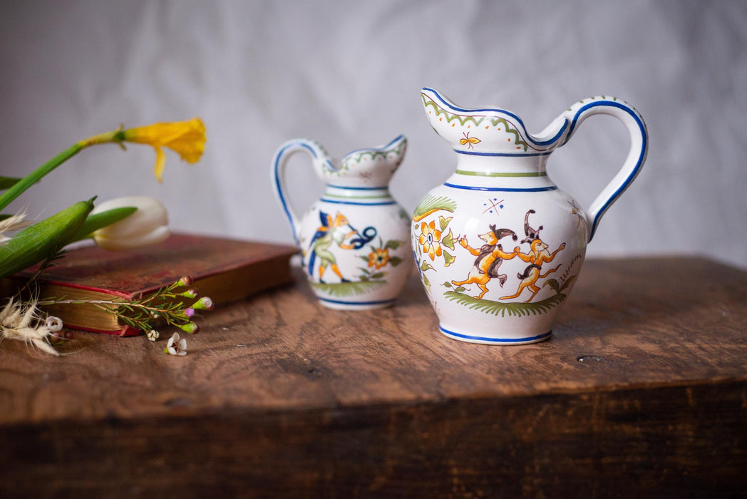 Italian Deruta Mini Pitcher – Hand Painted Mythical Motif