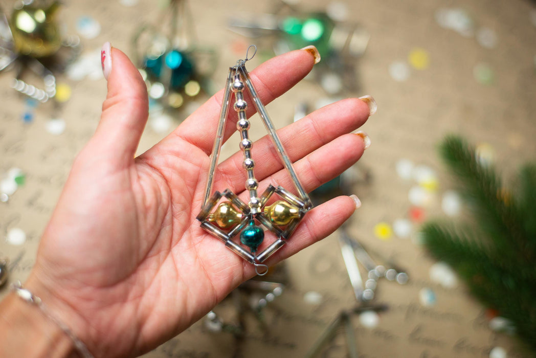 Vintage Sputnik Glass Ornaments – Set of 6