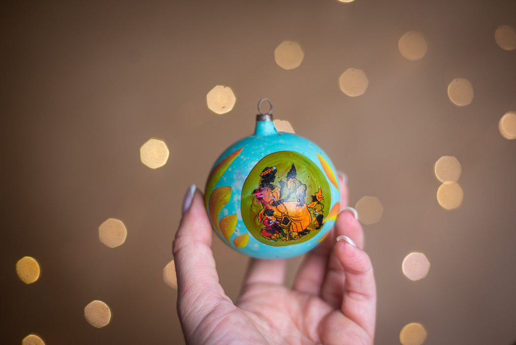 Vintage Snow White Ornament, Hand Painted Fairytale
