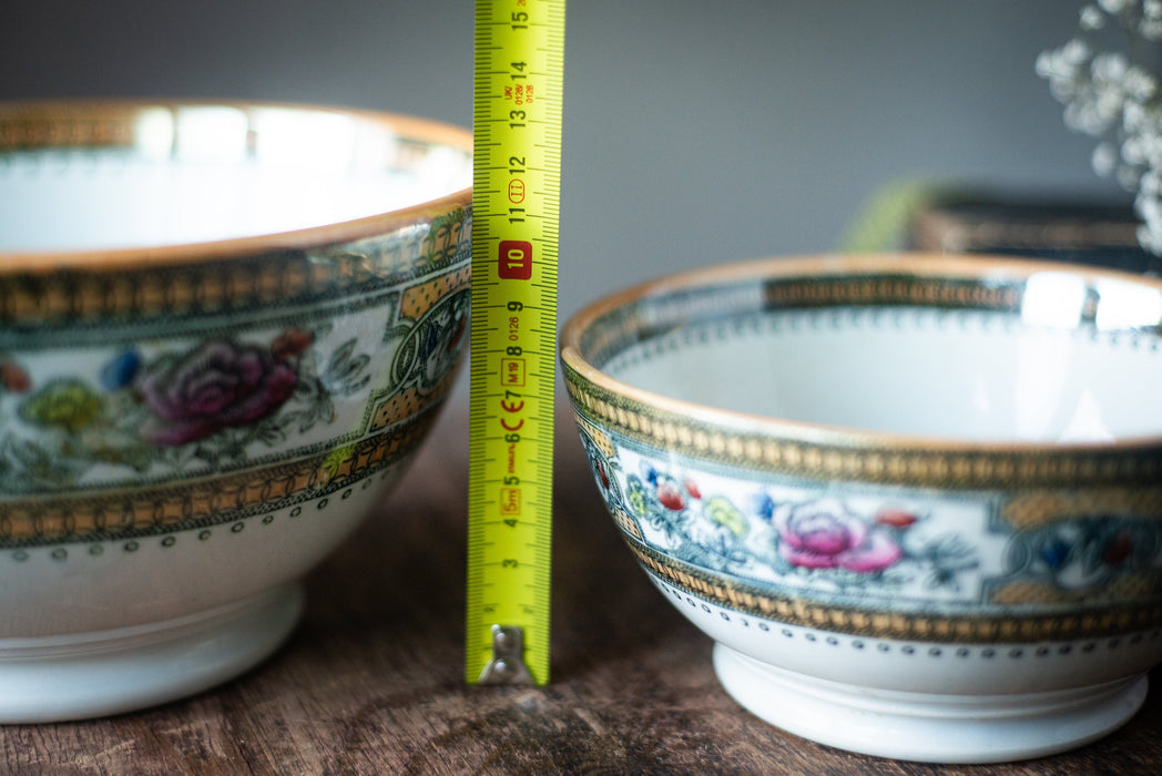 Vintage Porcelain Plate - Ceramic Fruit Bowl | Antique Serving Bowls | Big Soup Bowl