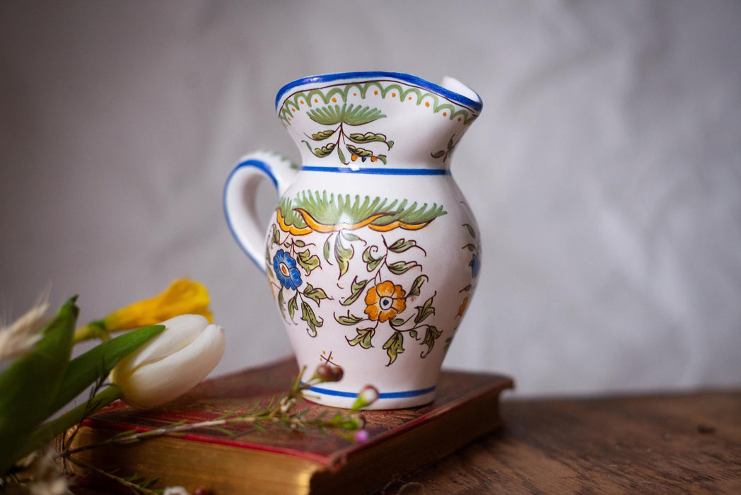 Italian Deruta Mini Pitcher – Hand Painted Mythical Motif