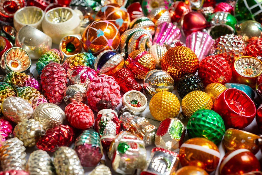 Vintage Christmas Ornaments – GDR Thin Glass Baubles and Lanterns
