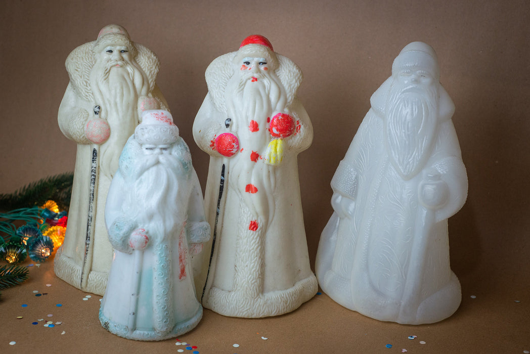 Vintage Santa Claus Plastic Ornament, Father Frost