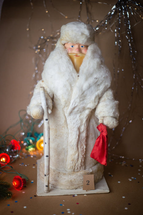 Vintage Father Frost Santa Claus Statue, 1970s Christmas