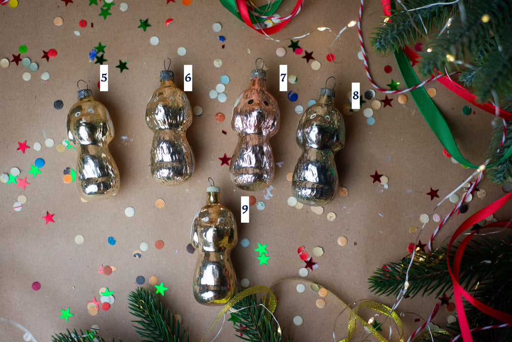 Vintage goldendoodle Glass Christmas Ornament