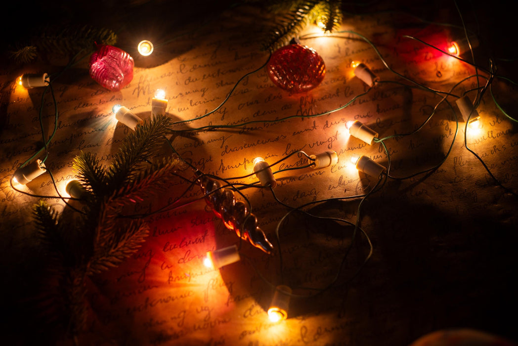 Vintage Lantern Christmas Lights, Retro Christmas Tree Garland, Working Christmas String Lights