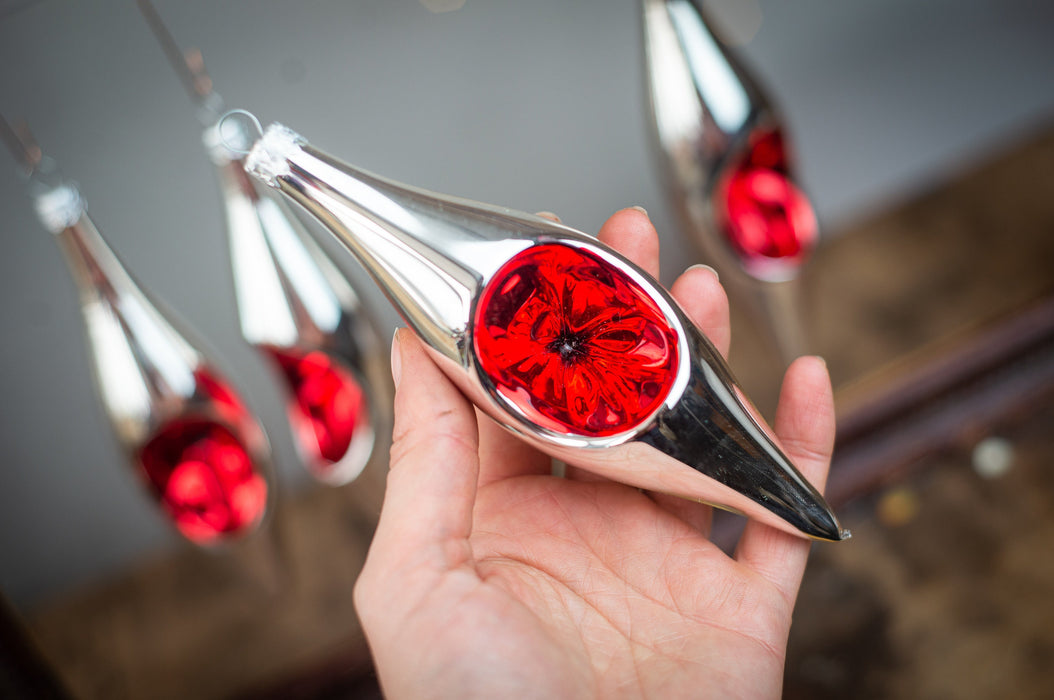Christmas glass ornaments, icicle Christmas decoration