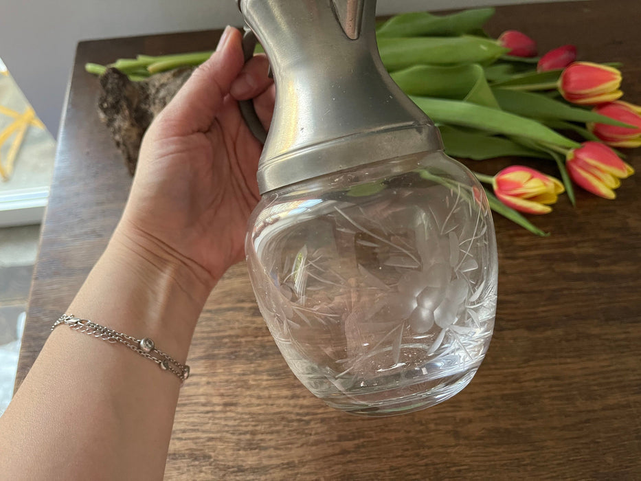 Vintage German Glass Wine Decanter – 1970s