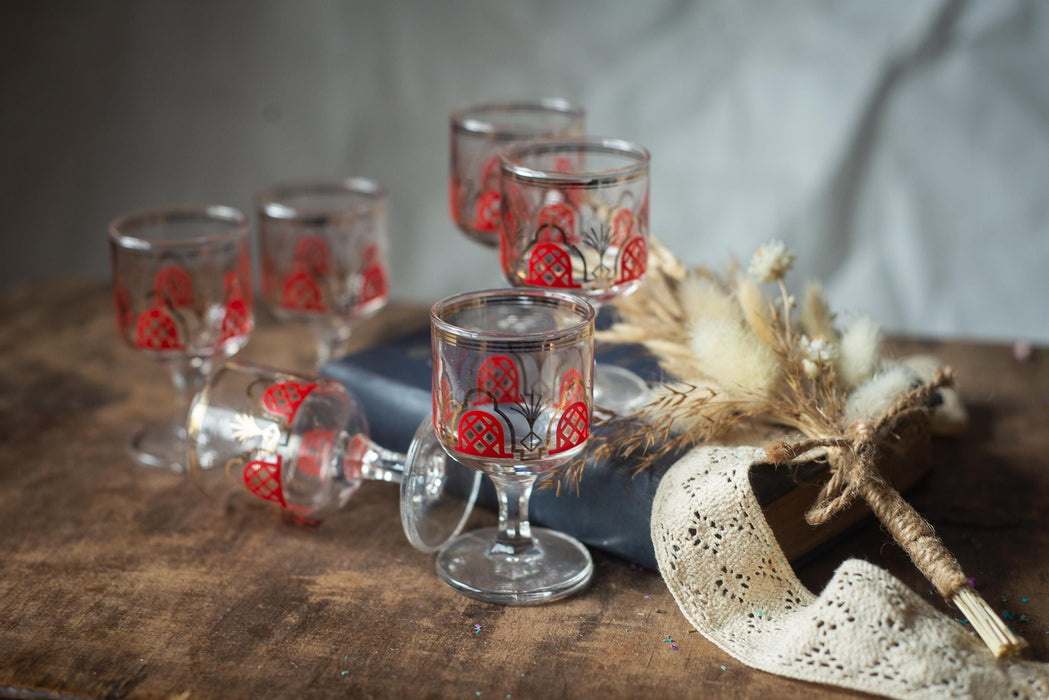 1970s Vintage Shot Glasses – Set of 6