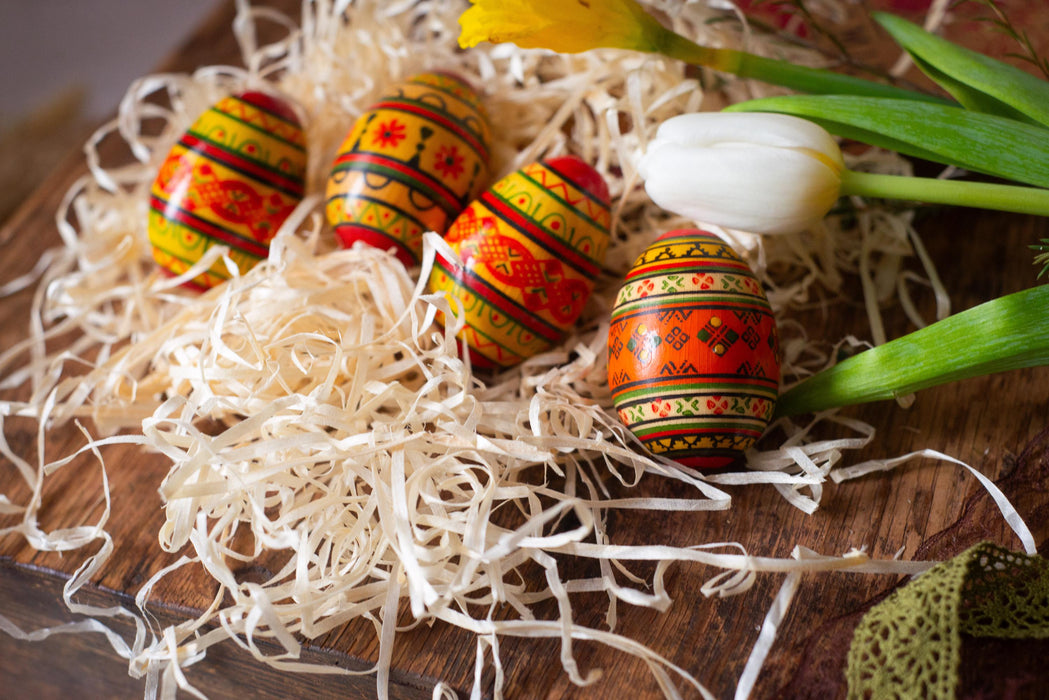 Pysanka Ukrainian Easter Egg – Hand Painted Wooden Folk Decor