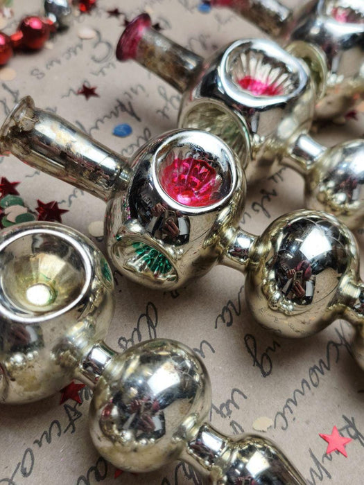 Vintage Silver Glass Christmas Tree Topper – 1950s
