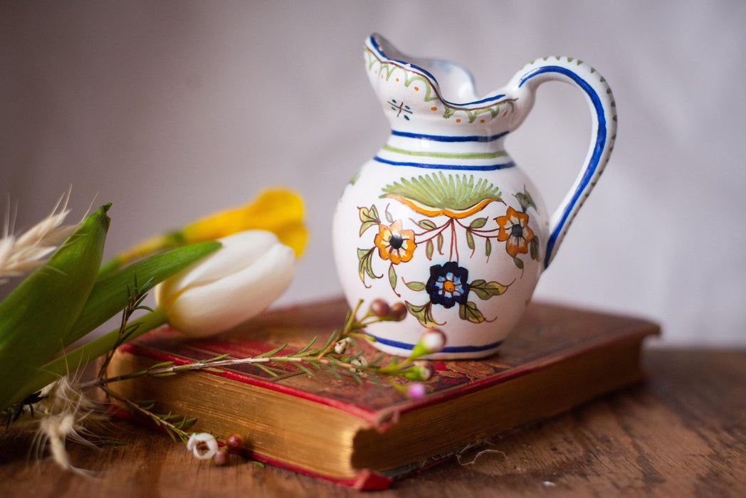 Italian Deruta Mini Pitcher – Hand Painted Mythical Motif