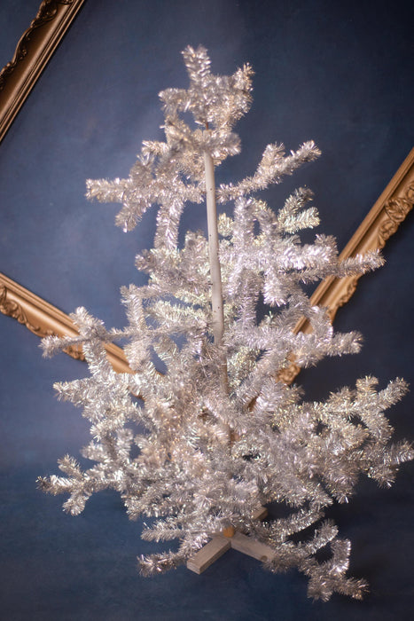 Vintage Aluminum Christmas Tree | 117 cm (46.06 in) Retro Silver Tabletop XL