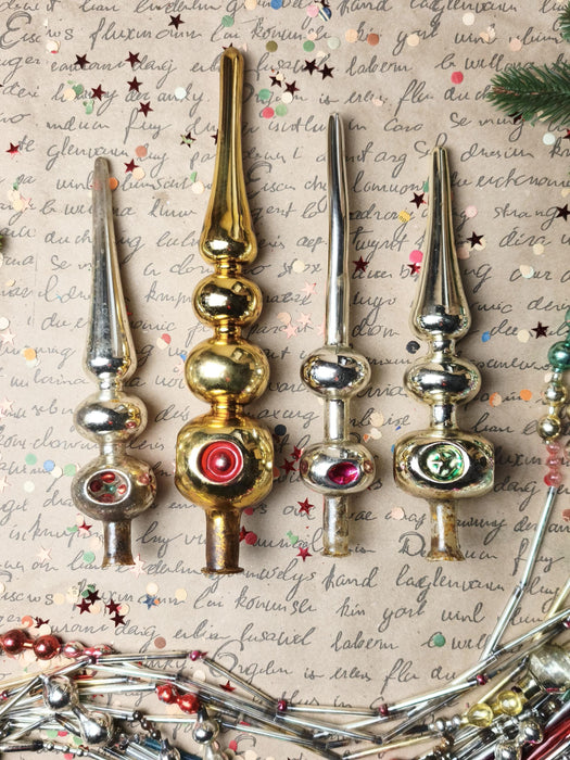 Vintage Silver or Gold Reflector Tree Topper – 1960s